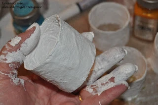 plaster gauze raft napkin rings